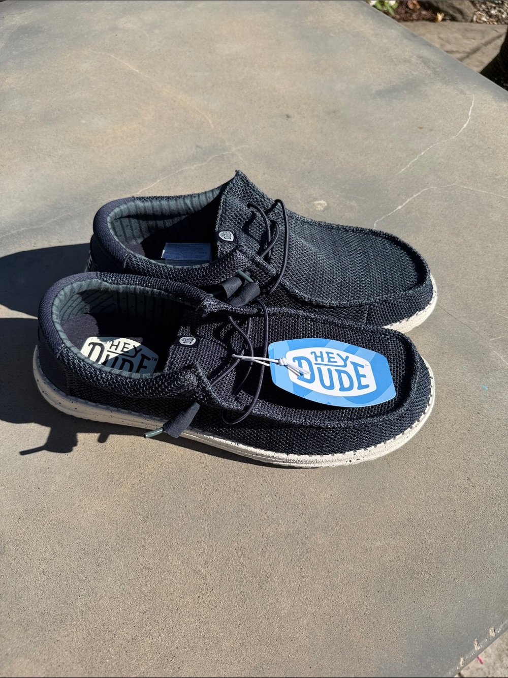 NWT HEYDUDE Wally Sox Men’s Black Knit Slip On Shoes Size 11
